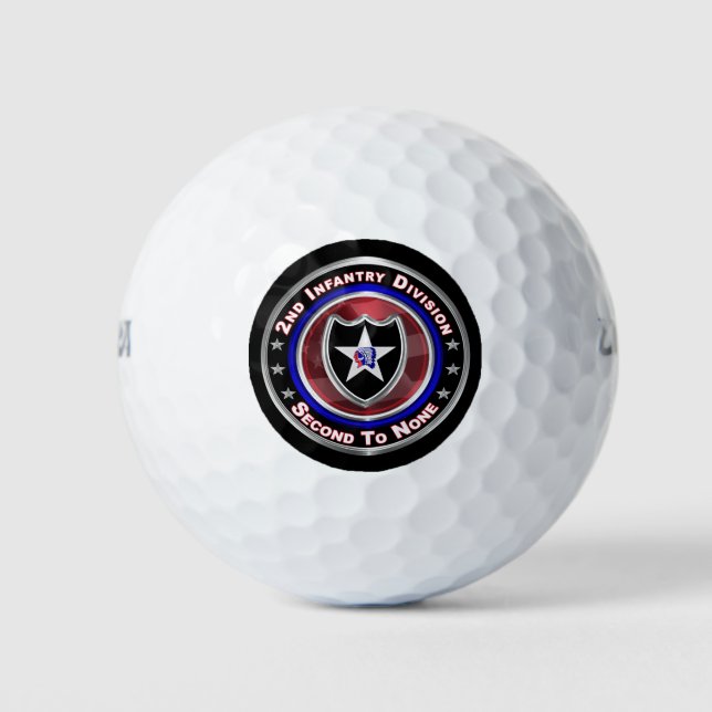 2nd Infantry Division “Indianhead Division”  Golf Balls (Front)