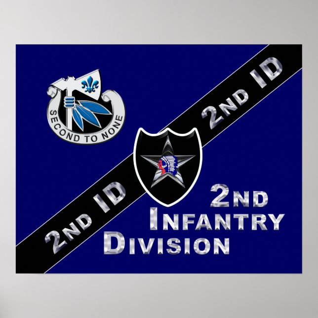 2nd Infantry Division “Indianhead Division" Poster (Front)