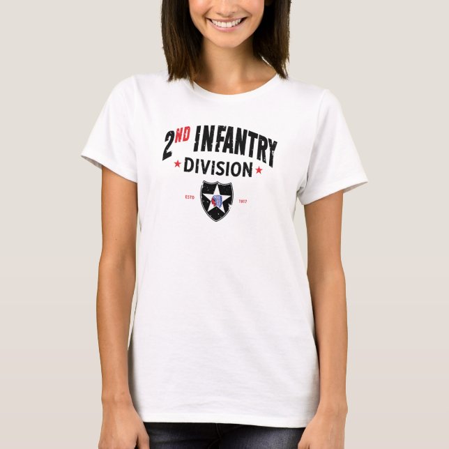 2nd Infantry Division "Indianhead" Grunge Women T-Shirt (Front)