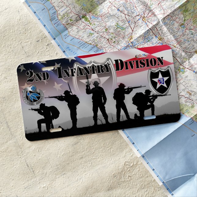 2nd Infantry Division  License Plate (In Situ)