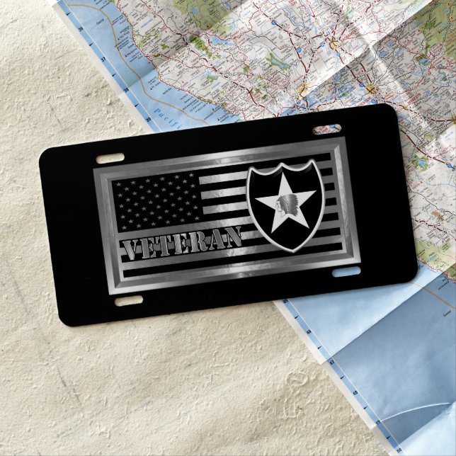 2nd Infantry Division  License Plate (In Situ)