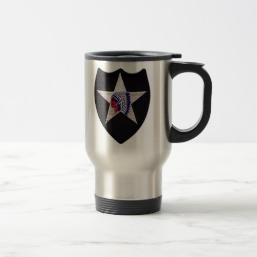 2nd infantry division lrrp veterans vets patch travel mug