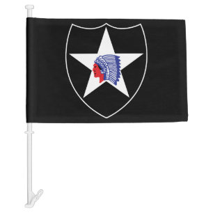 2nd Infantry Division Patch United States Car Flag