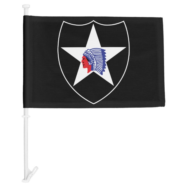 2nd Infantry Division Patch United States Car Flag (Front)