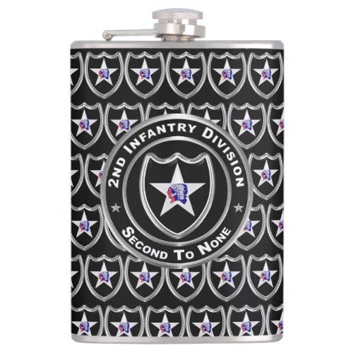 2nd Infantry Division Retired Flask