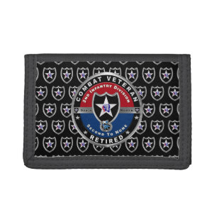 2nd Infantry Division Retired Tri-fold Wallet