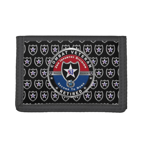 2nd Infantry Division Retired Trifold Wallet