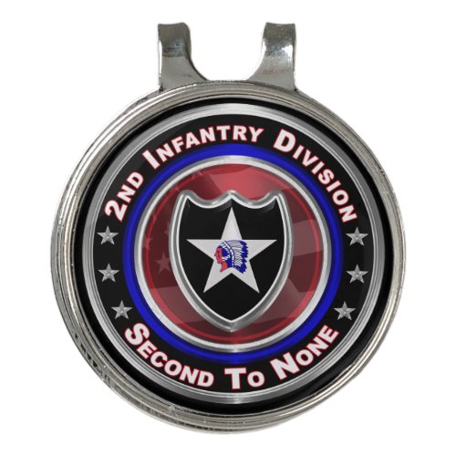2nd Infantry Division Second To None Golf Hat Clip