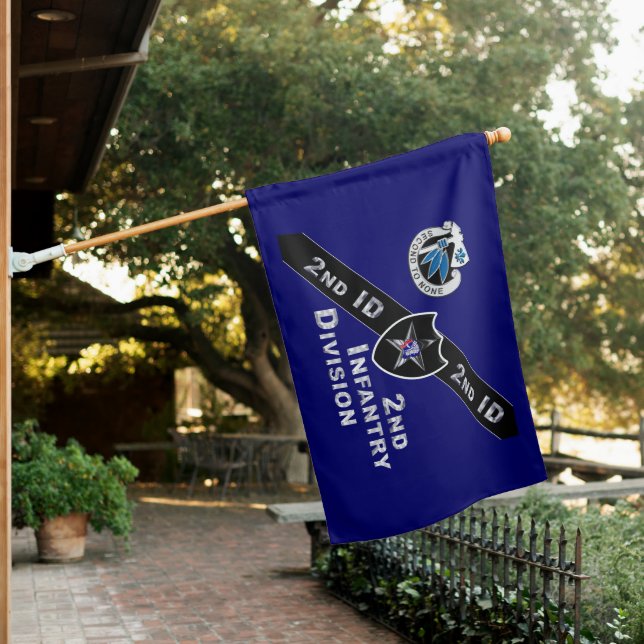 2nd Infantry Division “Second To None” Shield House Flag (In SItu)