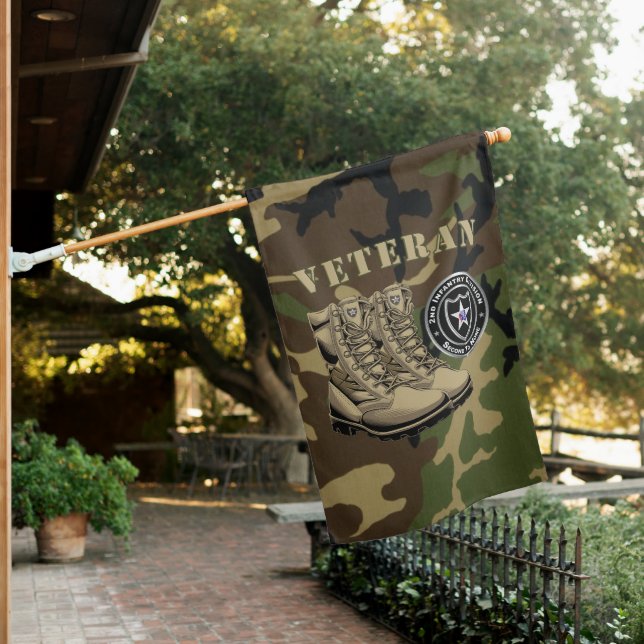 2nd Infantry Division Veteran House Flag (In SItu)