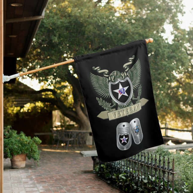 2nd Infantry Division Veteran House Flag (In SItu)