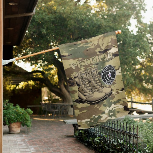 2nd Infantry Division Veteran House Flag (In SItu)