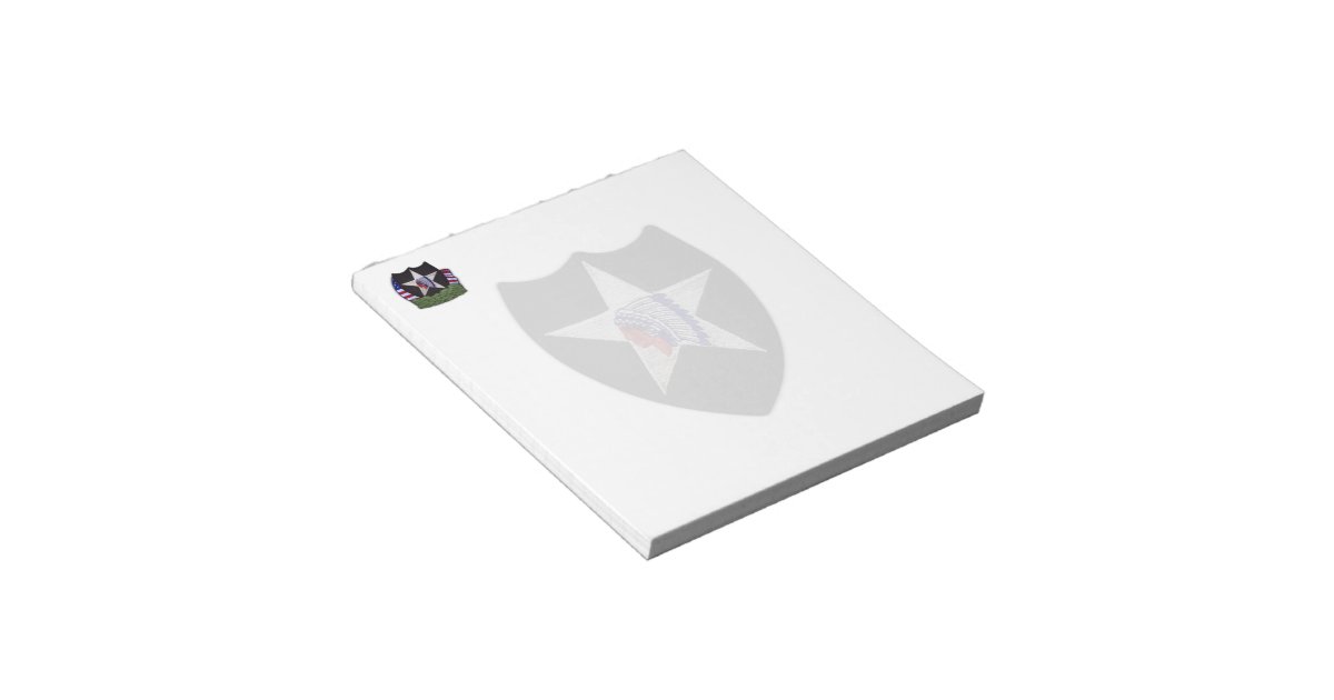 2nd infantry division veterans patch Notepad | Zazzle