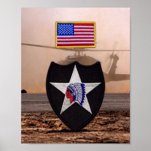 2nd Infantry Division Veterans Vets Patch Print