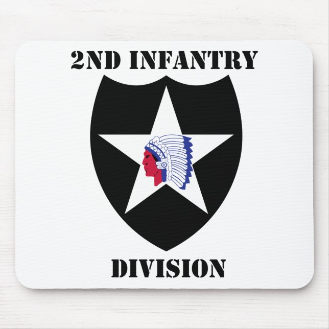 2nd Infantry Division With Text Mouse Pad (Front)