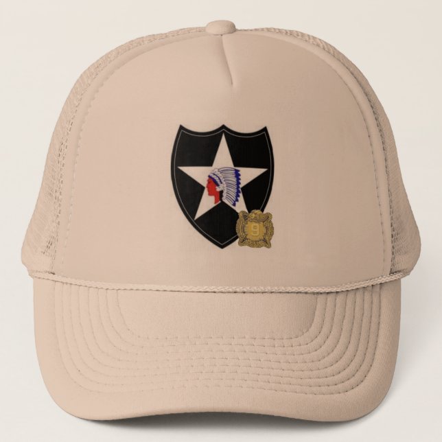 2nd Infantry SSI with 9th Inf Regt DUI Hat (Front)