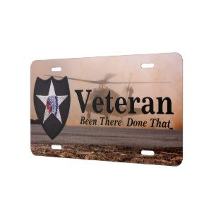 2nd infantry veterans vets patch auto plates