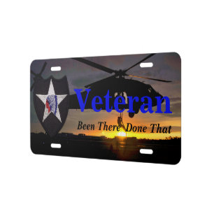 2nd infantry veterans vets patch license plate