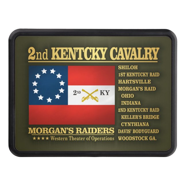 2nd Kentucky Cavalry (BA2) Trailer Hitch Cover (Front)