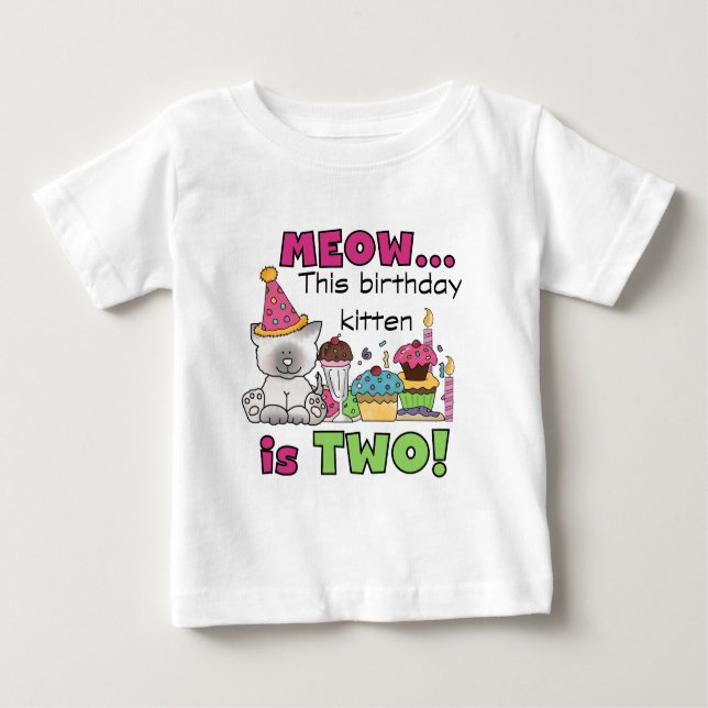 2nd Kitten Birthday Tshirts and Gifts (Front)