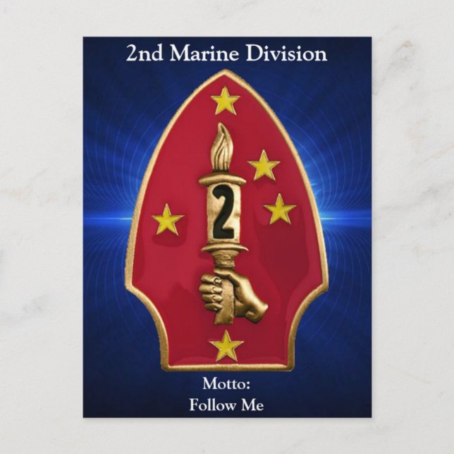 2nd Mar Div Postcard (Front)