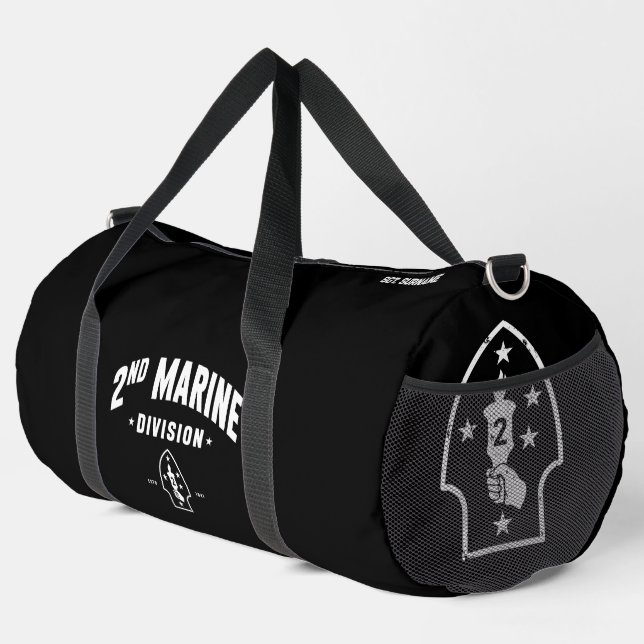 2nd Marine Division Silent Second Customizable Duffle Bag (Right Corner)