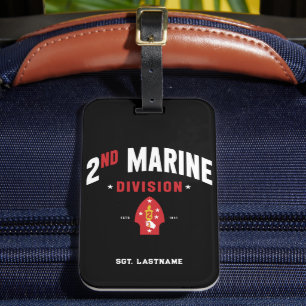 2nd Marine Division "The Silent Second" Custom Luggage Tag
