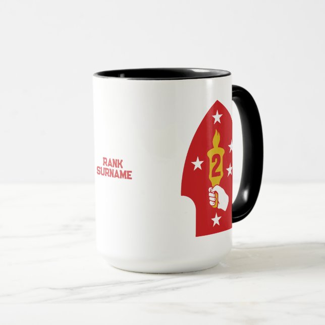 2nd Marine Division "The Silent Second" Custom Mug (Front Right)