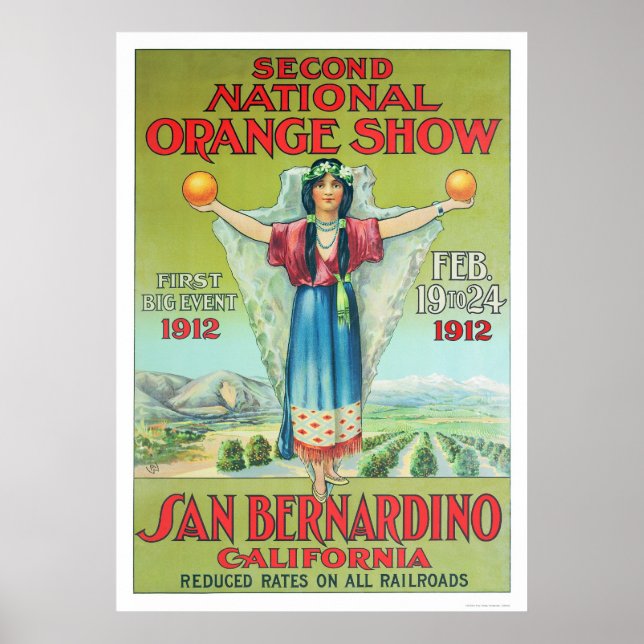 2nd National Orange Show 1912 Poster (Front)