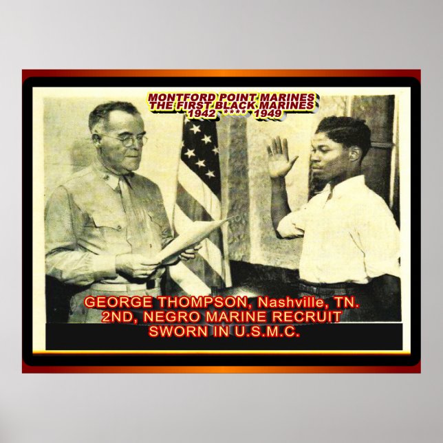 2ND NEGRO MARINE RECRUIT 1942 POSTER (Front)