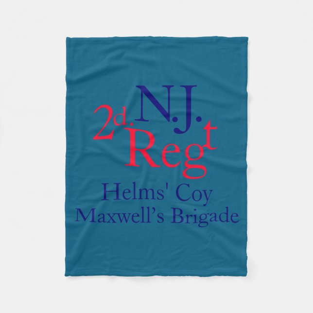 2nd New Jersey Regiment  Fleece Blanket (Front)