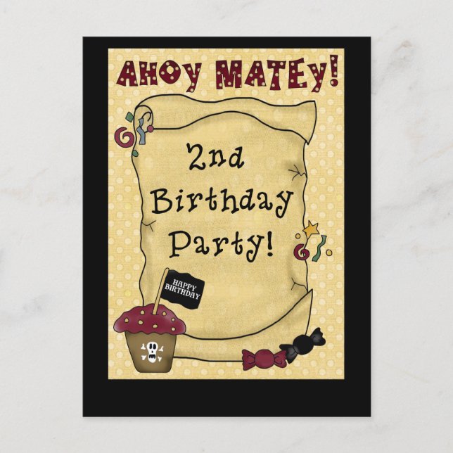 2nd Pirate Birthday Invitations (Front)