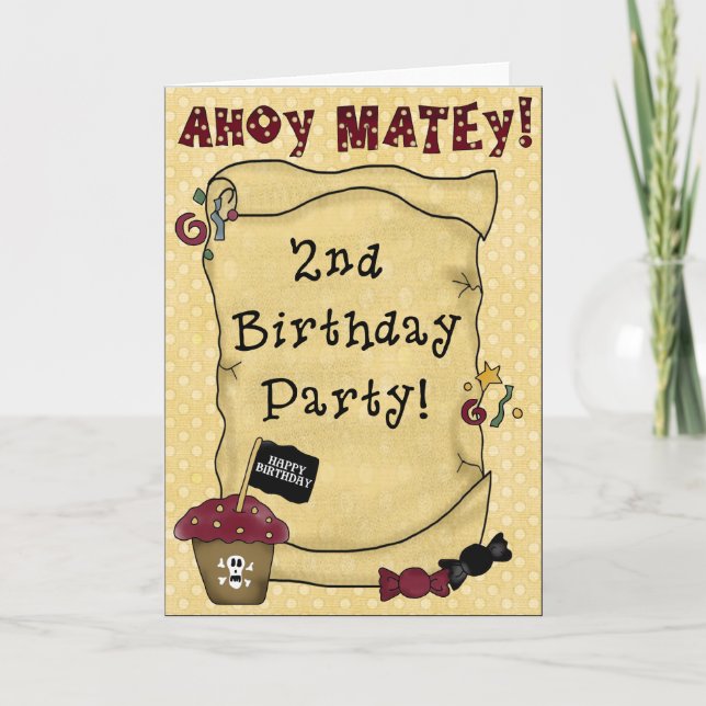 2nd Pirate Birthday Invitations (Front)