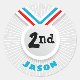 2nd Place Classic Round Sticker