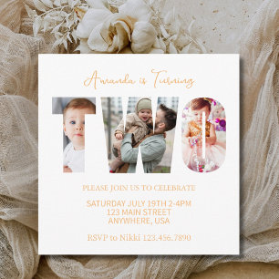 2nd Second Birthday Party Favors For Girls Boys Invitation