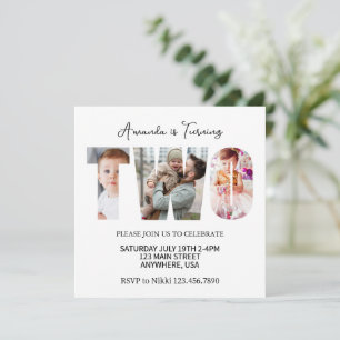 2nd Second Birthday Party Favors For Girls Boys Invitation