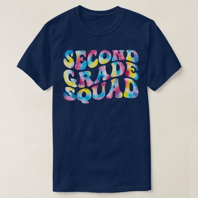 2nd second grade squad teacher Back To School Retr T-Shirt (Design Front)