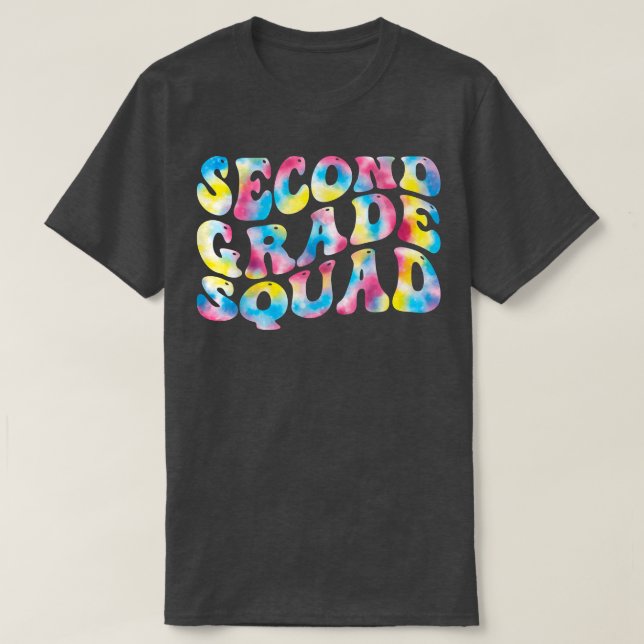 2nd second grade squad teacher Back To School Retr T-Shirt (Design Front)