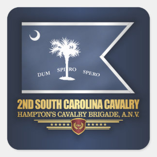 2nd South Carolina Cavalry Square Sticker