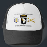 2ND SQUADRON 17TH CAVALRY(RECON) 101ST AIRBORNE  TRUCKER HAT<br><div class="desc">2ND SQUADRON 17TH CAVALRY(RECON) 101ST AIRBORNE HAT WITH SSI,  DUI AND BRANCH INSIGNIA DESIGN.</div>