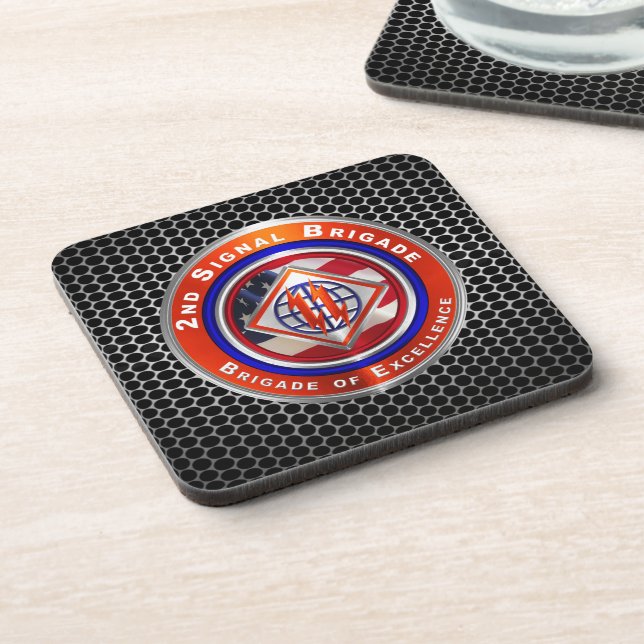 2nd Theater Signal Brigade Beverage Coaster (Left Side)