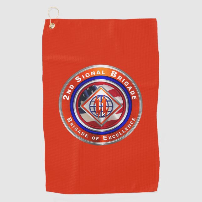 2nd Theater Signal Brigade Golf Towel (Front)