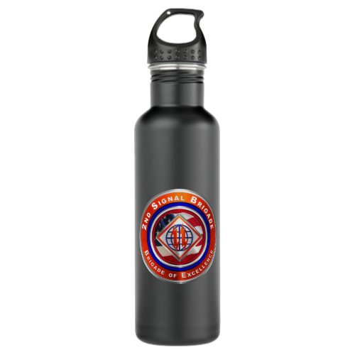 2nd Theater Signal Brigade   Stainless Steel Water Bottle