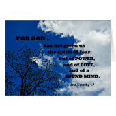 2nd Timothy 1:7 For God has not given us.... (Front Horizontal)