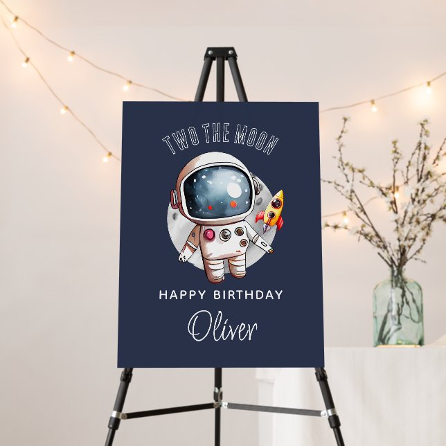 2nd Two The Moon Birthday Foam Board (In Situ (Stand))