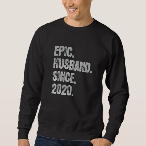 2nd Wedding Aniversary For Him Epic Husband Since  Sweatshirt