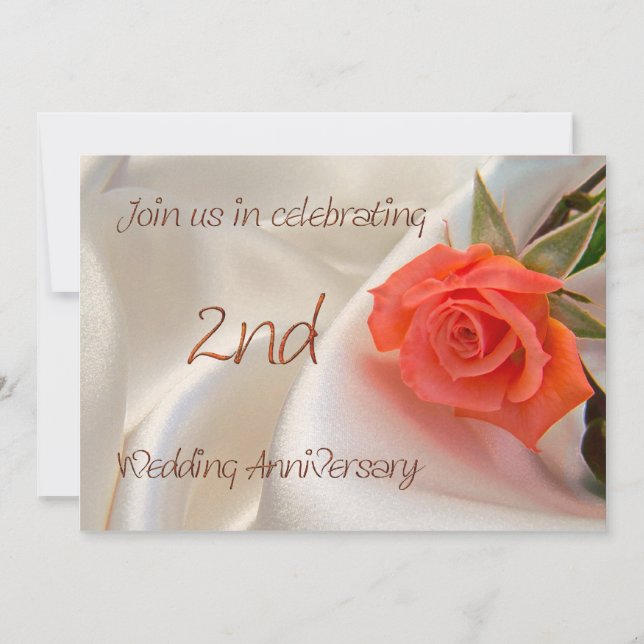 2nd wedding anniverary party invitation (Front)
