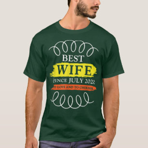 2nd Wedding Anniversary Best Wife Since July 2020  T-Shirt