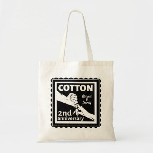2nd Wedding anniversary couple holding hands Tote Bag
