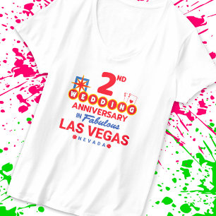2nd Wedding Anniversary Couples Las Vegas Trip T-Shirt